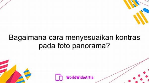 Menyesuaikan Kontras Secara Manual
