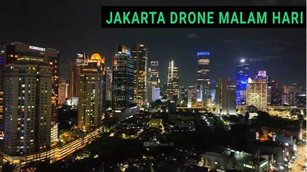 Keindahan Malam Dengan Drone Bersinar